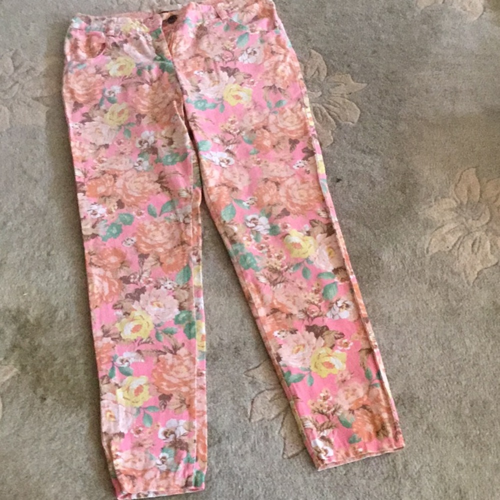 Pink Floral Jeans!